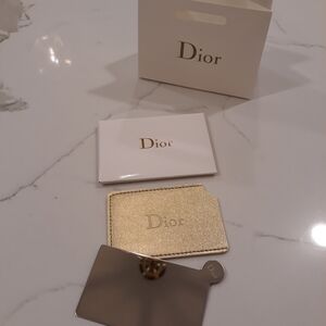 Dior Gold and Silver Card Holder Set